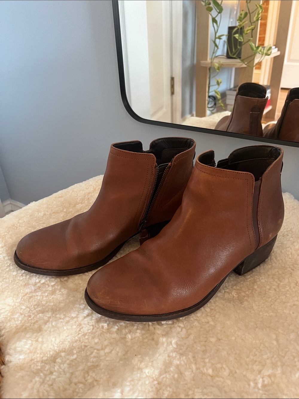 Clarks Brown Leather Ankle Booties